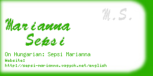 marianna sepsi business card